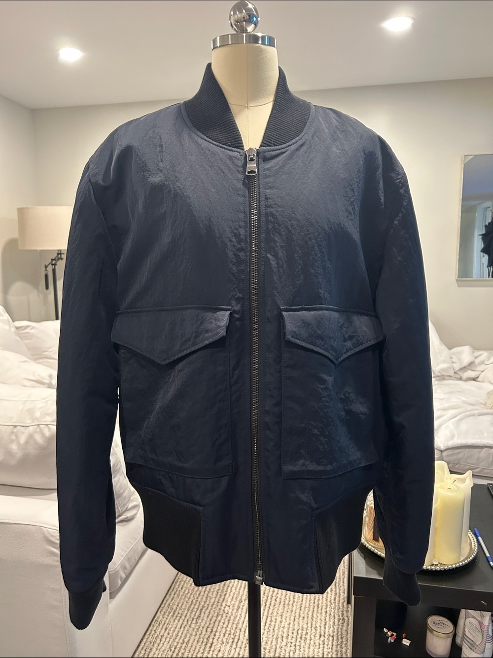 Banana Republic Navy Bomber Jacket with tags